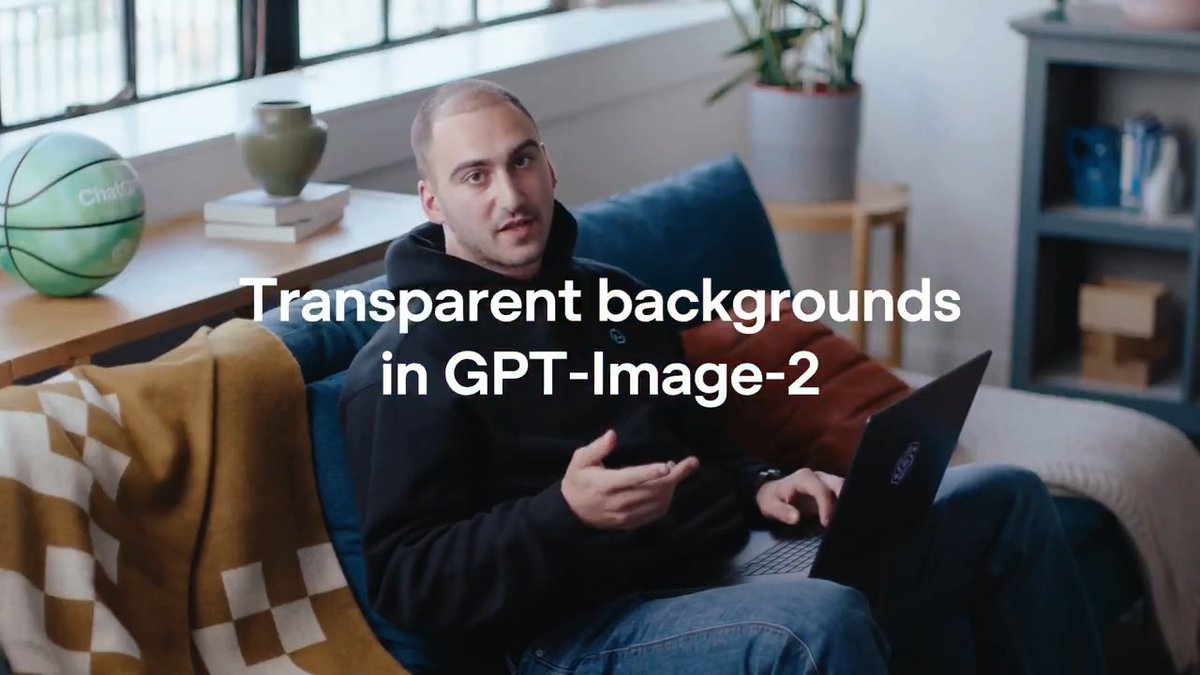 Transparent backgrounds for GPT-Image-2 launch video cover